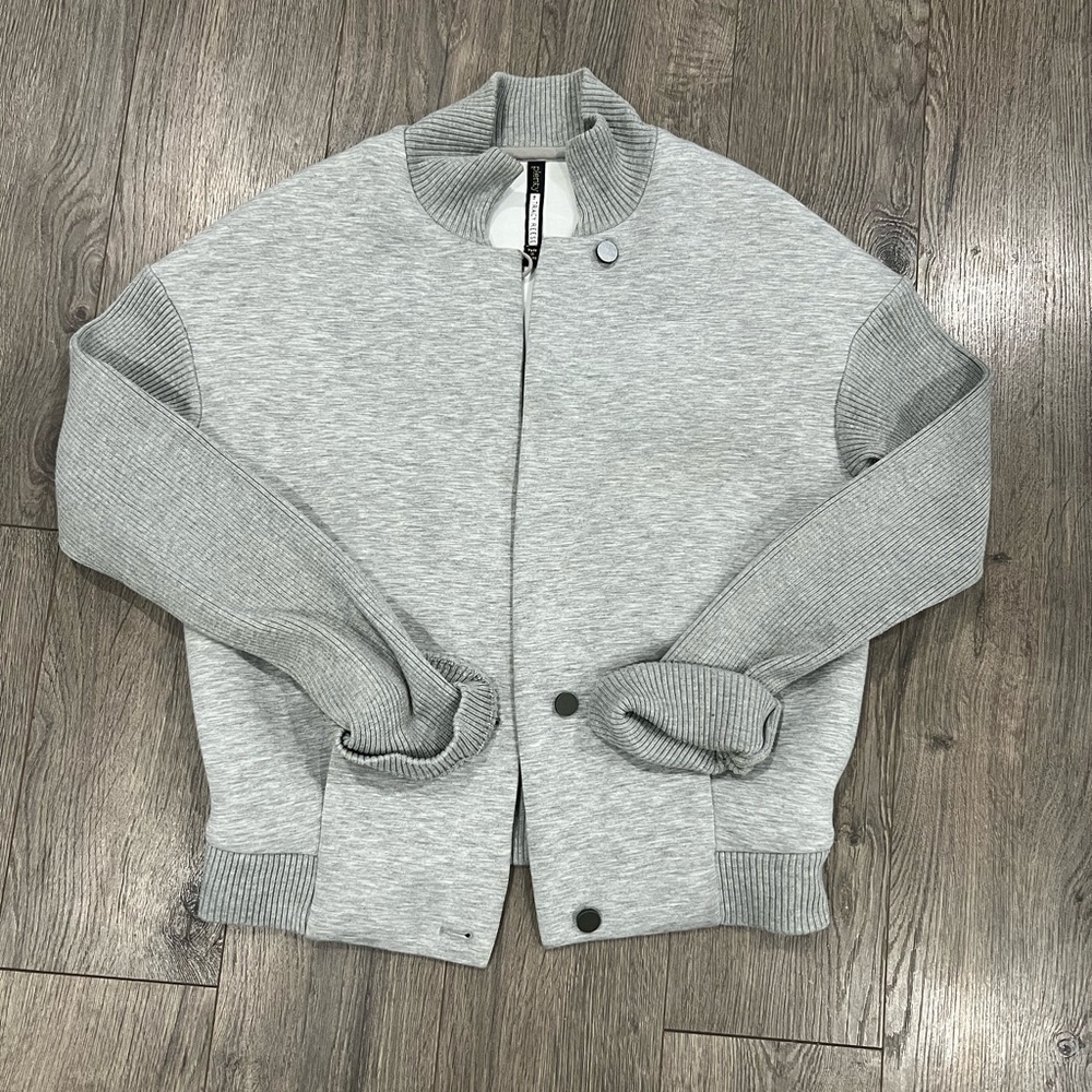 Plenty by Tracy Reese Gray Sweater Trim Cardigan